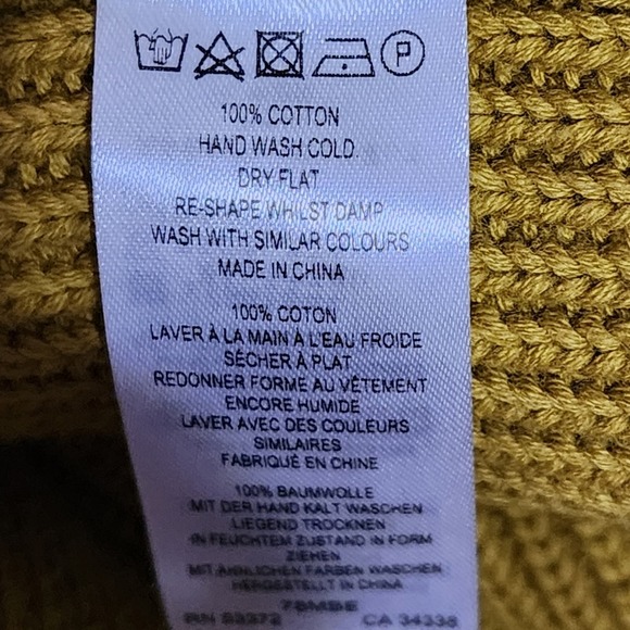 French Connection Chartreuse Lantern Sleeve Tunic oversized Sweater Size Medium - Picture 6 of 7